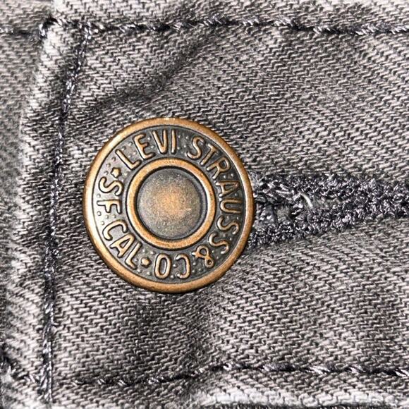 Mens Levi's 505 Black Straight Jeans Classic Style Size 31 - Picture 6 of 12